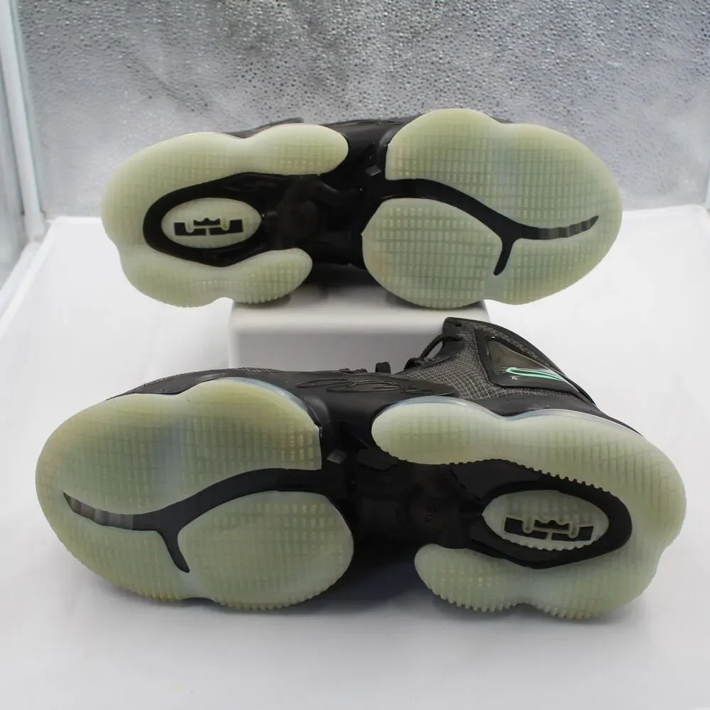 Nike LeBron 19 Black Anthracite Green Glow CZ0203-003 Men's Size 10.5 VNDS EUC
